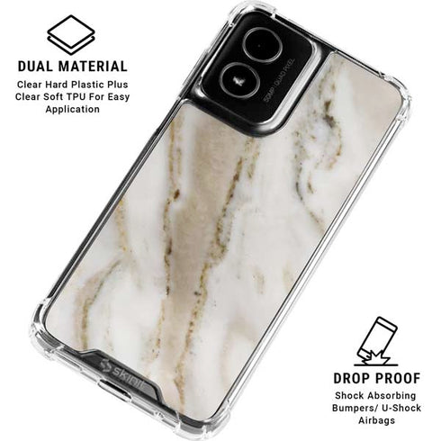 Vanilla Marble Moto G Power 5G (2024) Clear Case