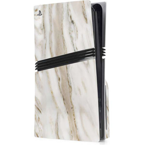 Vanilla Marble PS5 Pro Disk Console Skin