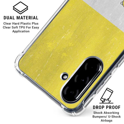 Vatican City Flag Distressed Galaxy A36 5G Clear Case