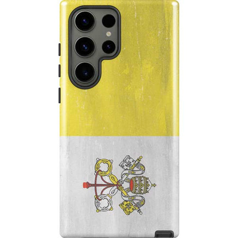 Vatican City Flag Distressed Galaxy S23 Ultra Pro Case