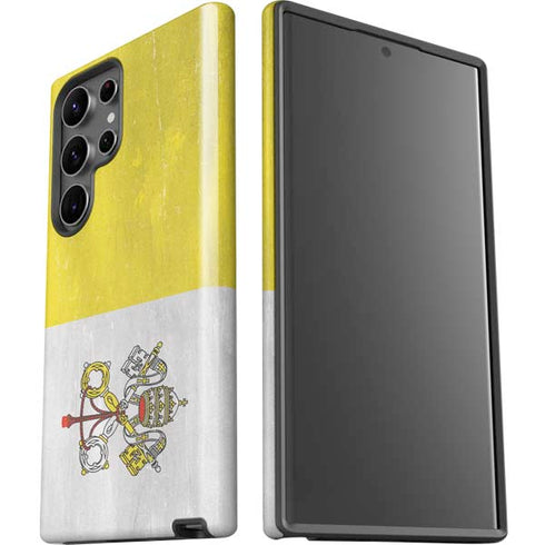 Vatican City Flag Distressed Galaxy S23 Ultra Pro Case