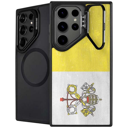 Vatican City Flag Distressed Galaxy Cases
