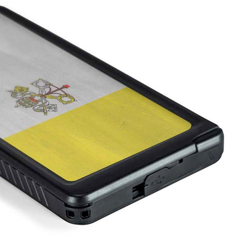 Vatican City Flag Distressed Galaxy S24 Ultra Waterproof Case