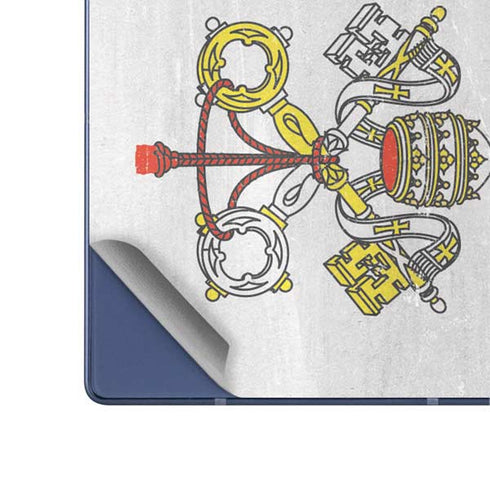 Vatican City Flag Distressed Galaxy Z Fold6 Skin