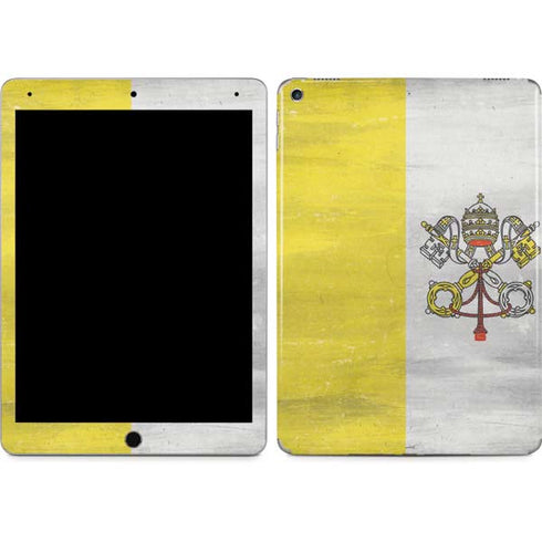 Vatican City Flag Distressed iPad Skins