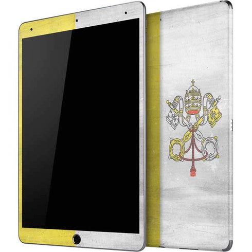Vatican City Flag Distressed iPad Skins