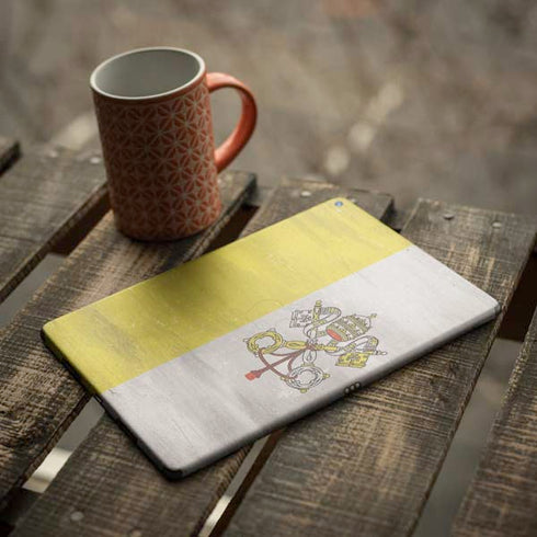 Vatican City Flag Distressed iPad Skins