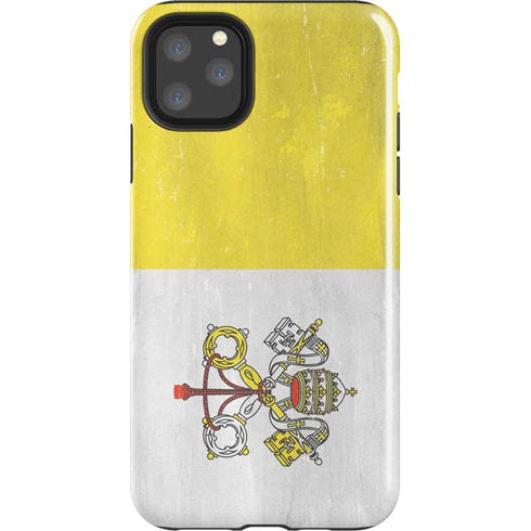 Vatican City Flag Distressed iPhone Cases