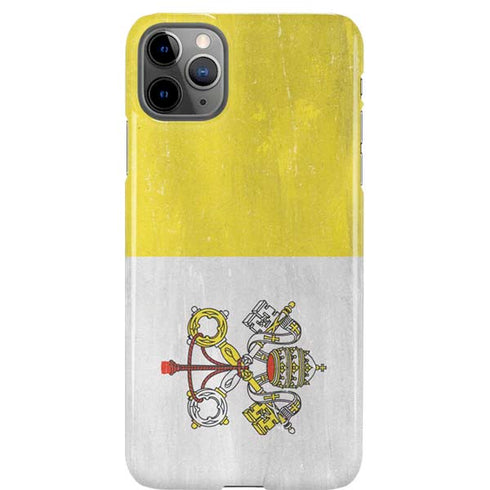 Vatican City Flag Distressed iPhone Cases