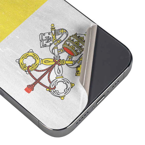 Vatican City Flag Distressed iPhone 15 Pro Max Skin