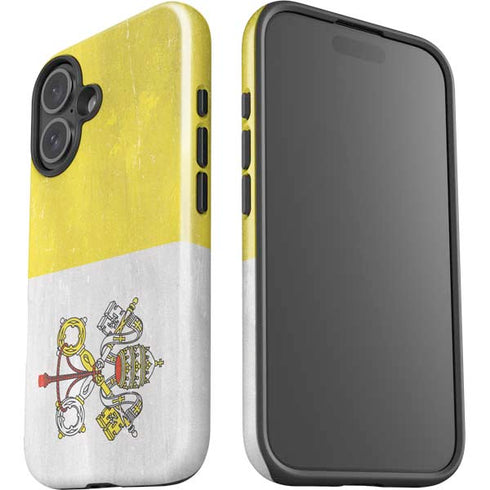 Vatican City Flag Distressed iPhone 16 Impact Case
