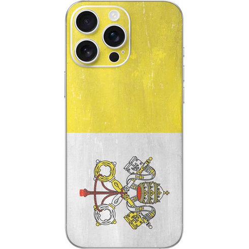 Vatican City Flag Distressed iPhone 16 Pro Max Skin