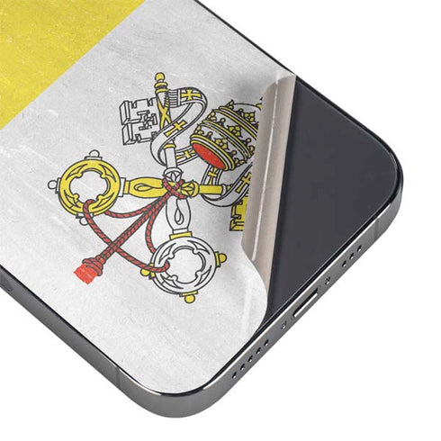 Vatican City Flag Distressed iPhone 16 Pro Max Skin