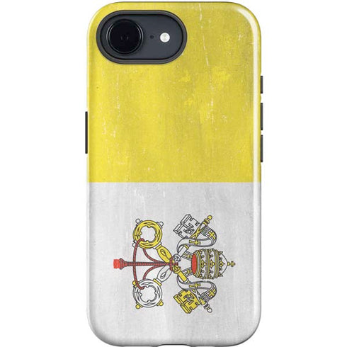 Vatican City Flag Distressed iPhone 16e Impact Case