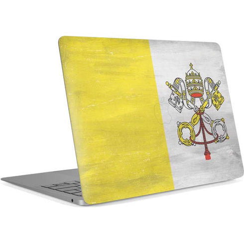 Vatican City Flag Distressed Apple MacBook Air Skin