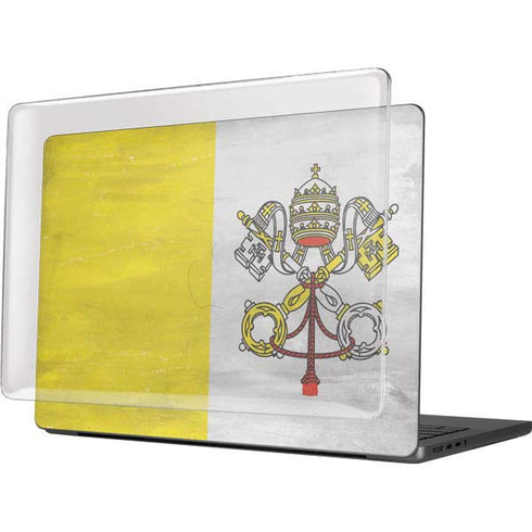 Vatican City Flag Distressed MacBook Pro 14in (2021-24) Case plus Skin