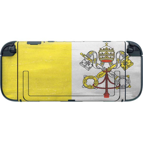 Vatican City Flag Distressed Nintendo Switch 2 (2025) with Joy-Con Skin