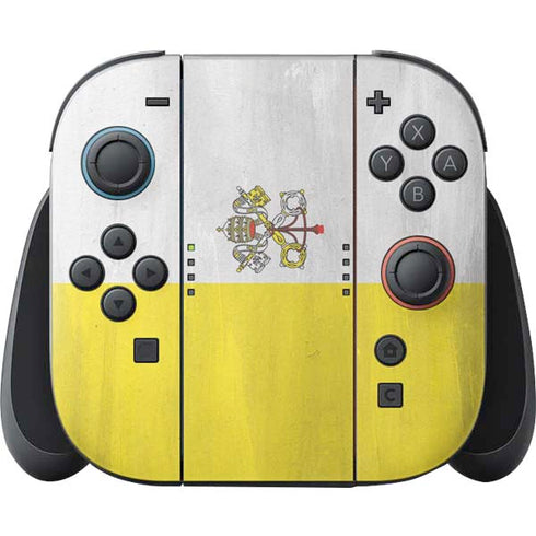 Vatican City Flag Distressed Nintendo Skins