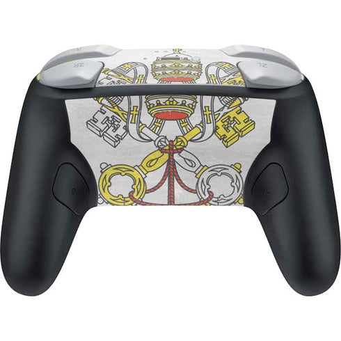Vatican City Flag Distressed Nintendo Switch 2 (2025) Pro Controller Skin