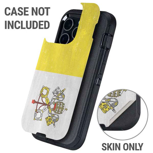 Vatican City Flag Distressed Otterbox Defender iPhone Skin