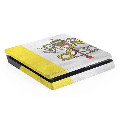 Vatican City Flag Distressed PS4 Slim Skin