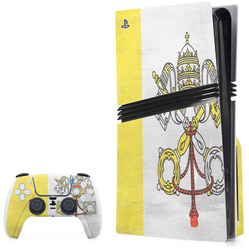 Vatican City Flag Distressed PlayStation PS5 Skins