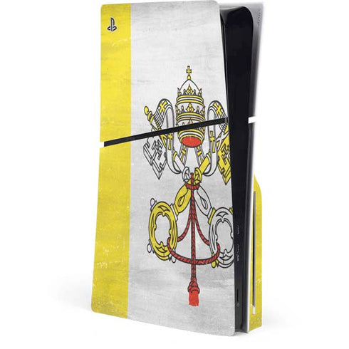 Vatican City Flag Distressed PlayStation PS5 Skins