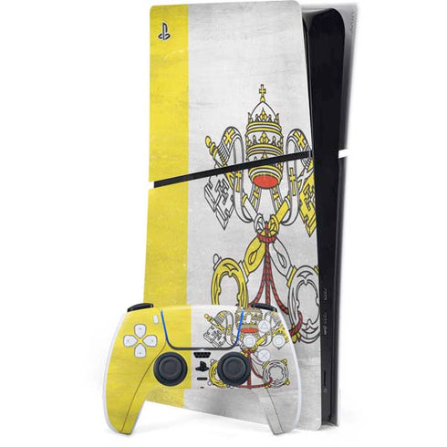 Vatican City Flag Distressed PlayStation PS5 Skins