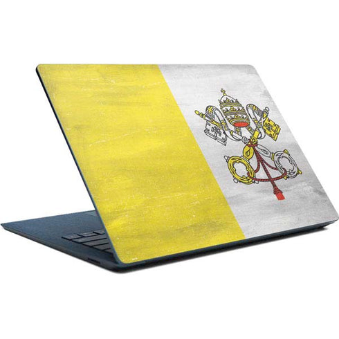 Vatican City Flag Distressed Surface Laptop Skin