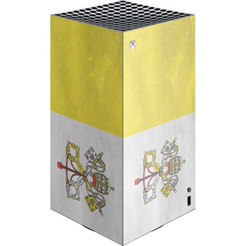 Vatican City Flag Distressed XBox Series X Digital Edition Console Skin