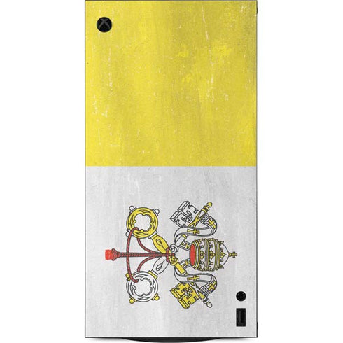 Vatican City Flag Distressed XBox Series X Digital Edition Console Skin