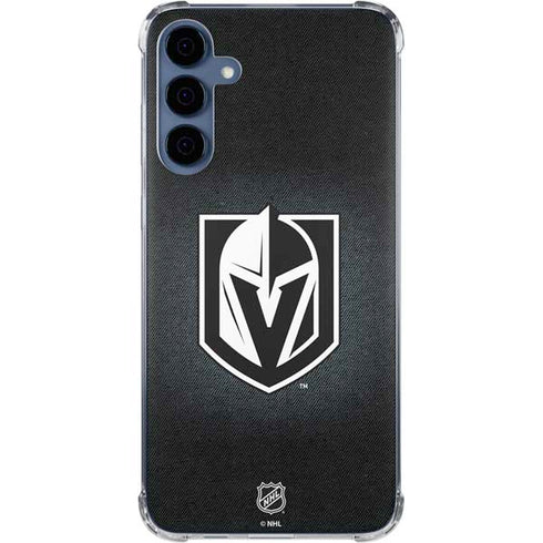 NHL Vegas Golden Knights Black Background Galaxy A55 5G Clear Case