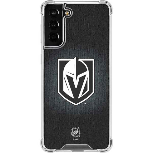 NHL Vegas Golden Knights Black Background Galaxy S22 Plus Clear Case
