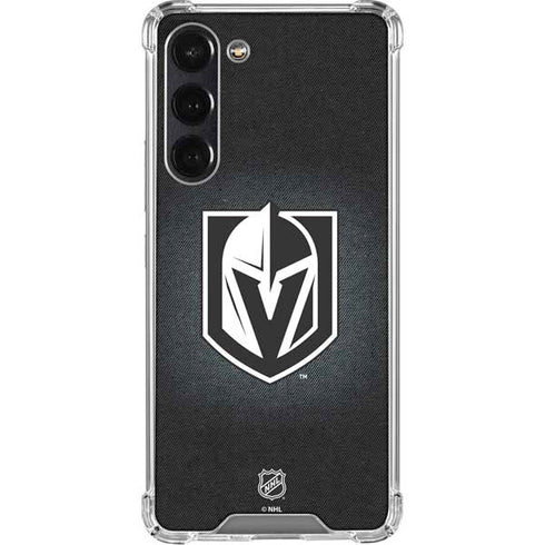 NHL Vegas Golden Knights Black Background Galaxy S24 FE Clear Case