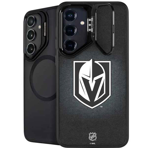 NHL Vegas Golden Knights Black Background Galaxy S25 FE Kickstand Case