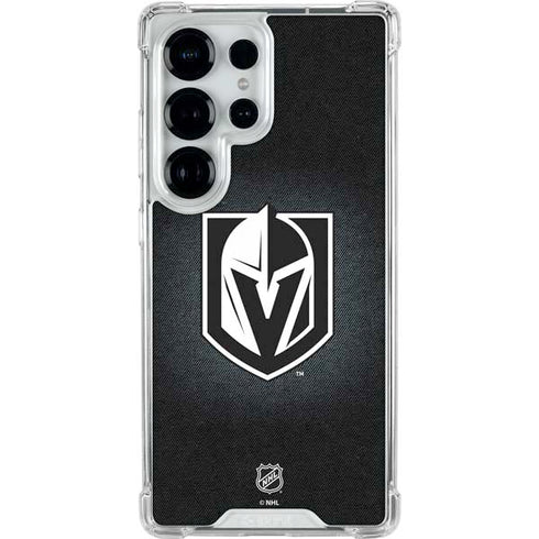 NHL Vegas Golden Knights Black Background Galaxy S25 Ultra Clear Case