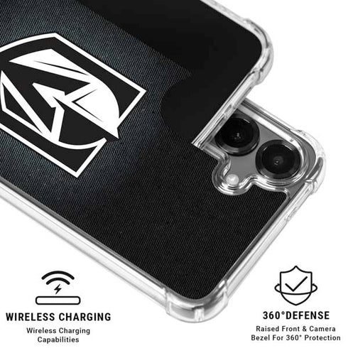 NHL Vegas Golden Knights Black Background Galaxy S26 Clear Case