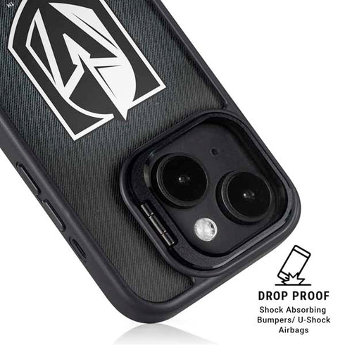 NHL Vegas Golden Knights Black Background iPhone 13 Kickstand Case