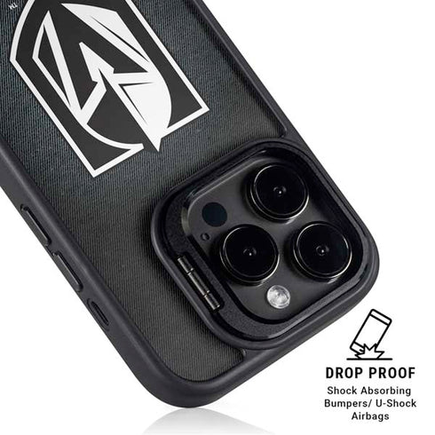NHL Vegas Golden Knights Black Background iPhone 13 Pro Kickstand Case