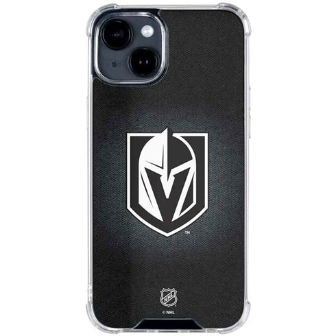 NHL Vegas Golden Knights Black Background iPhone 15 Clear Case