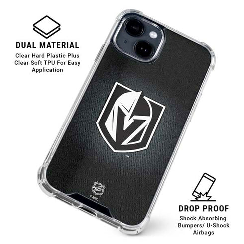 NHL Vegas Golden Knights Black Background iPhone 15 Clear Case
