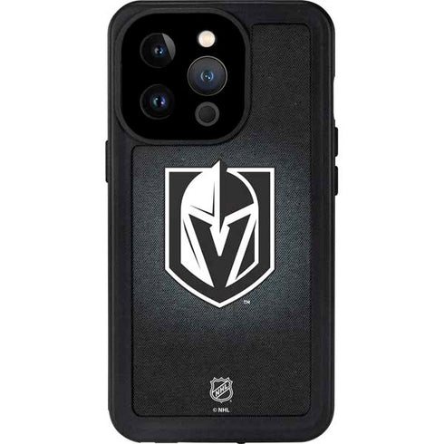 NHL Vegas Golden Knights Black Background iPhone 15 Pro Waterproof Case