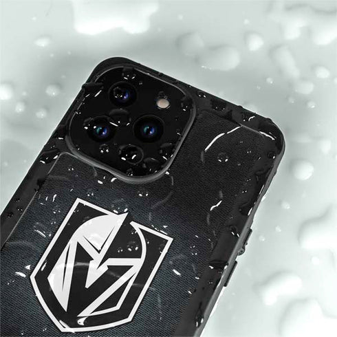 NHL Vegas Golden Knights Black Background iPhone 15 Pro Waterproof Case