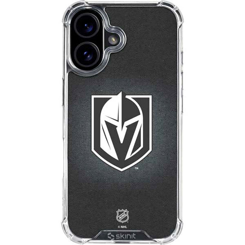NHL Vegas Golden Knights Black Background iPhone 16 Clear Case