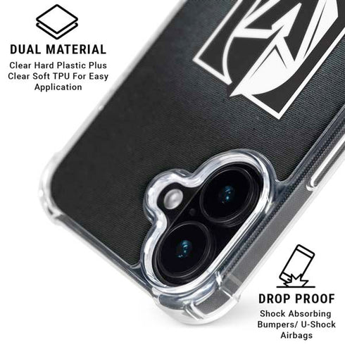 NHL Vegas Golden Knights Black Background iPhone 16 Plus MagSafe Case