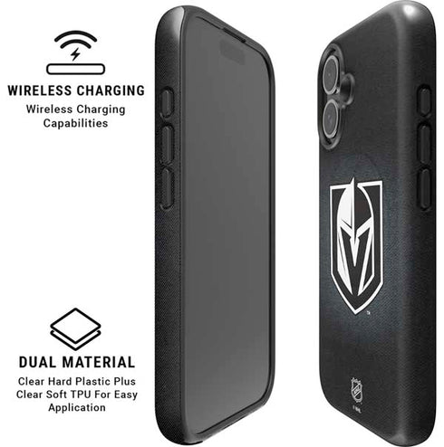 NHL Vegas Golden Knights Black Background iPhone 16 Plus Magsafe Impact Case
