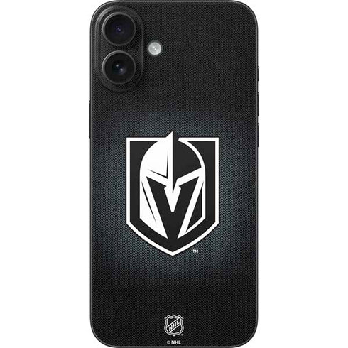 NHL Vegas Golden Knights Black Background iPhone 16 Plus Skin