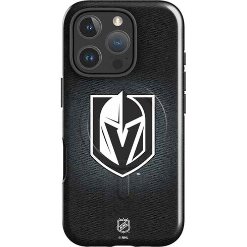 NHL Vegas Golden Knights Black Background iPhone 16 Pro Magsafe Impact Case