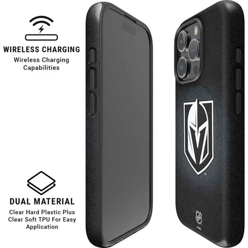 NHL Vegas Golden Knights Black Background iPhone 16 Pro Magsafe Impact Case