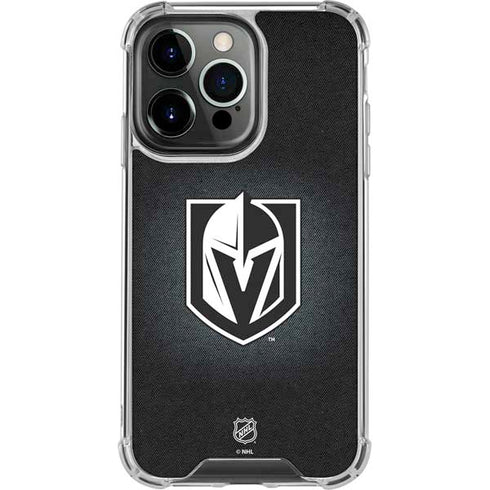 NHL Vegas Golden Knights Black Background iPhone 16 Pro Max Clear Case